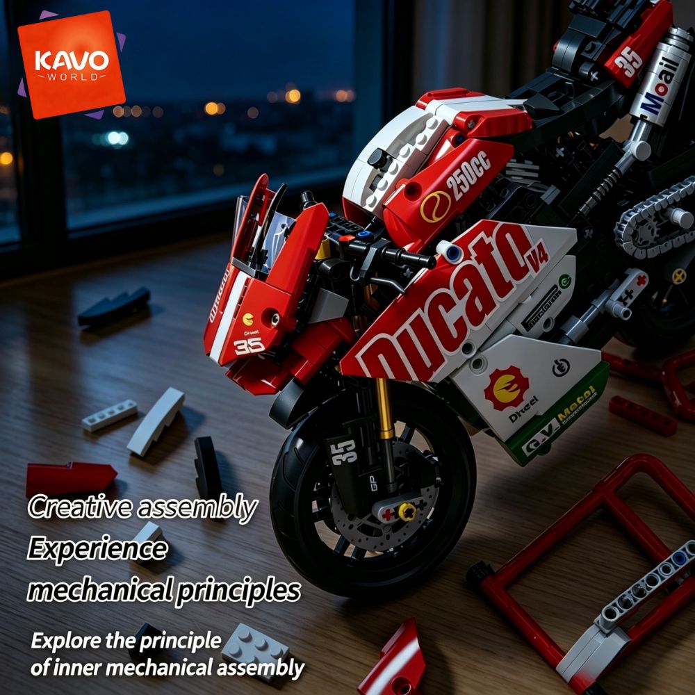 KAVOWORLD 883PCS 1:10 Racing M - огляд і ціна Desk Setup Red