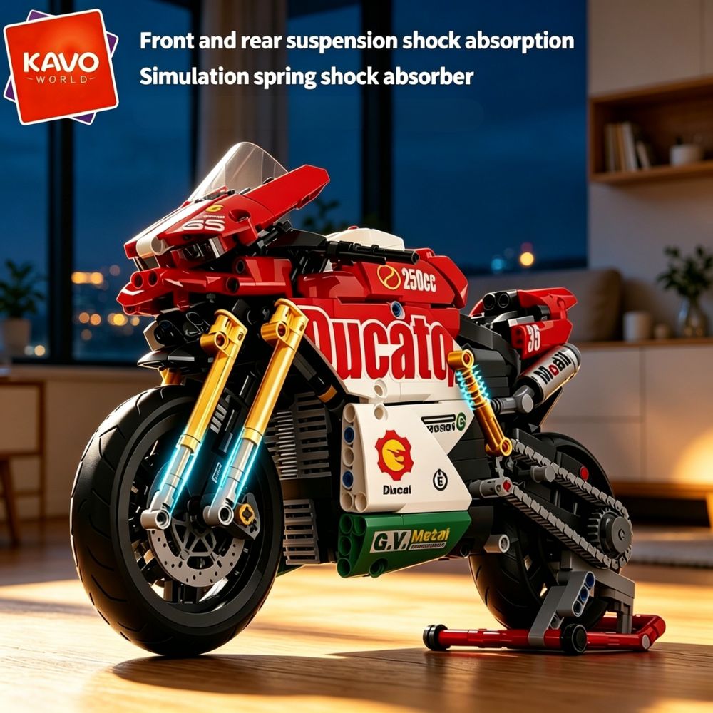 KAVOWORLD 883PCS 1:10 Racing M - огляд і ціна Desk Setup Red