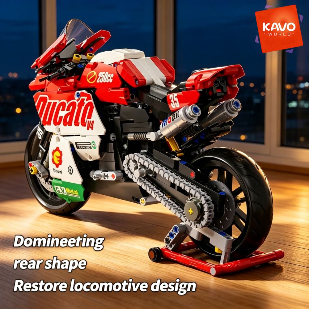KAVOWORLD 883PCS 1:10 Racing M - огляд і ціна Desk Setup Red