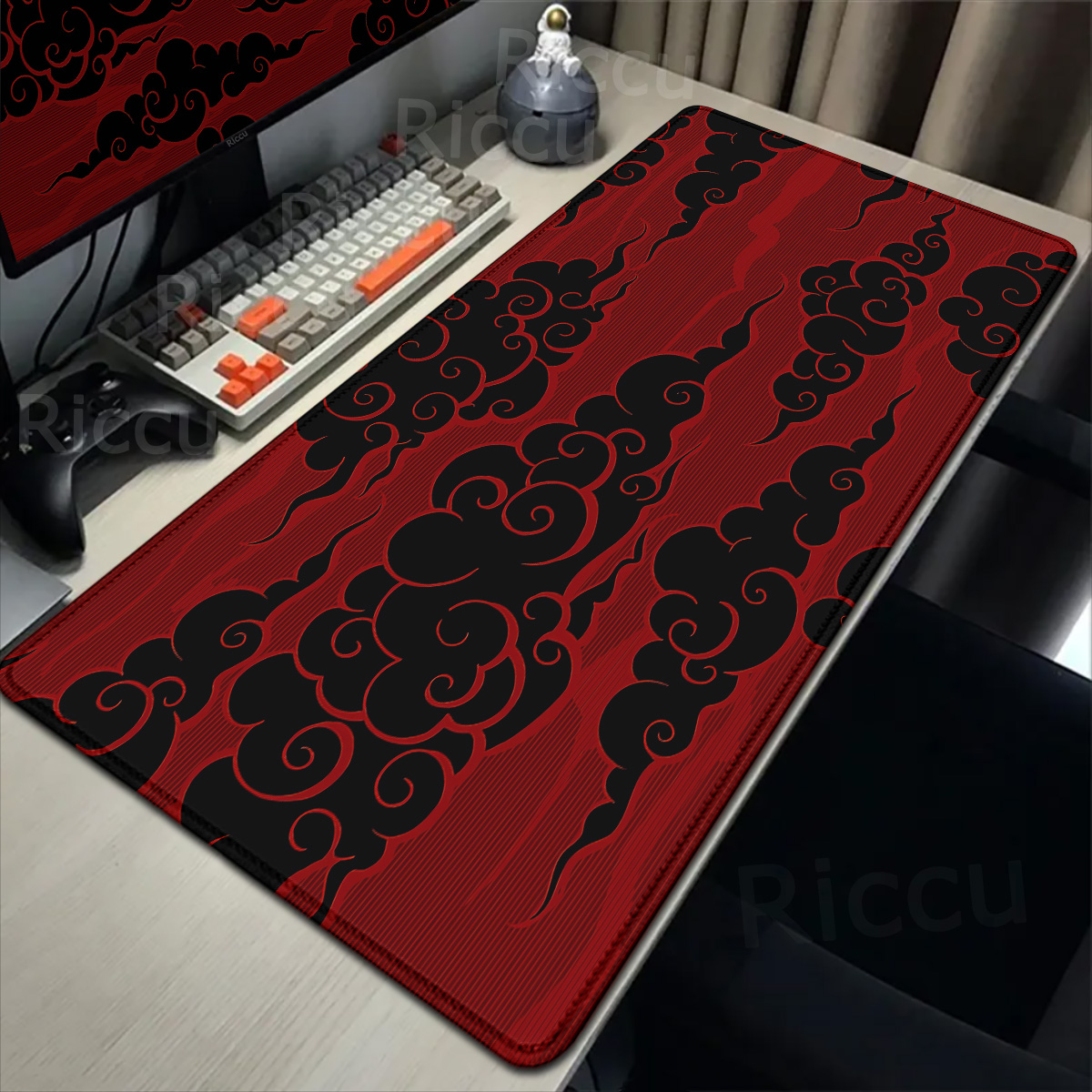 Large Red Cloud Gamer Mousepad - огляд і ціна Desk Setup Red