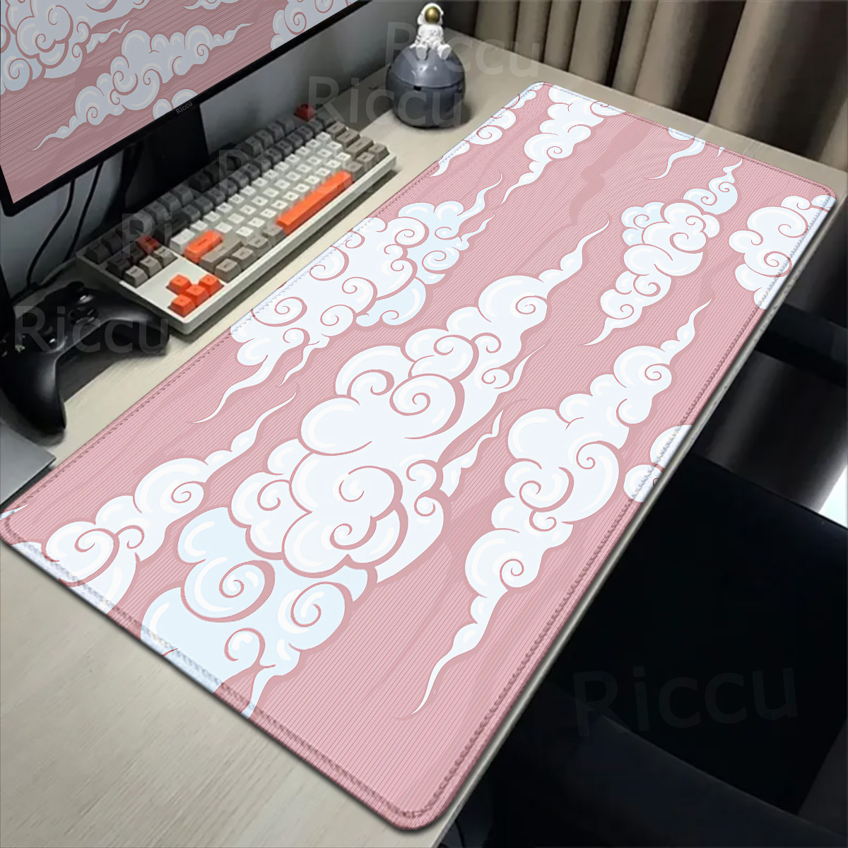 Large Red Cloud Gamer Mousepad - огляд і ціна Desk Setup Red